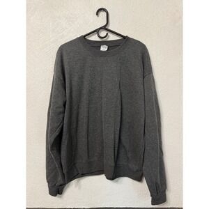 Mission Ridge Mens Charcoal Gray Heather Crewneck Fleece Sweatshirt XL Casual
